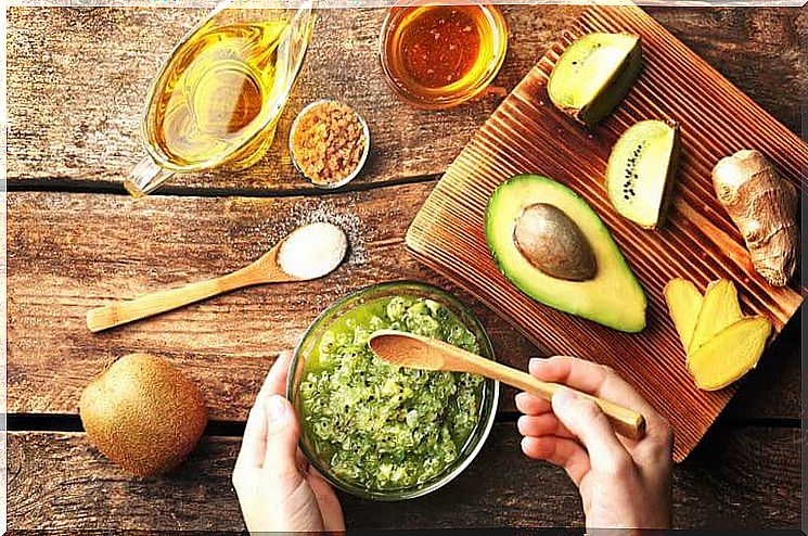 Avocado homemade scrub