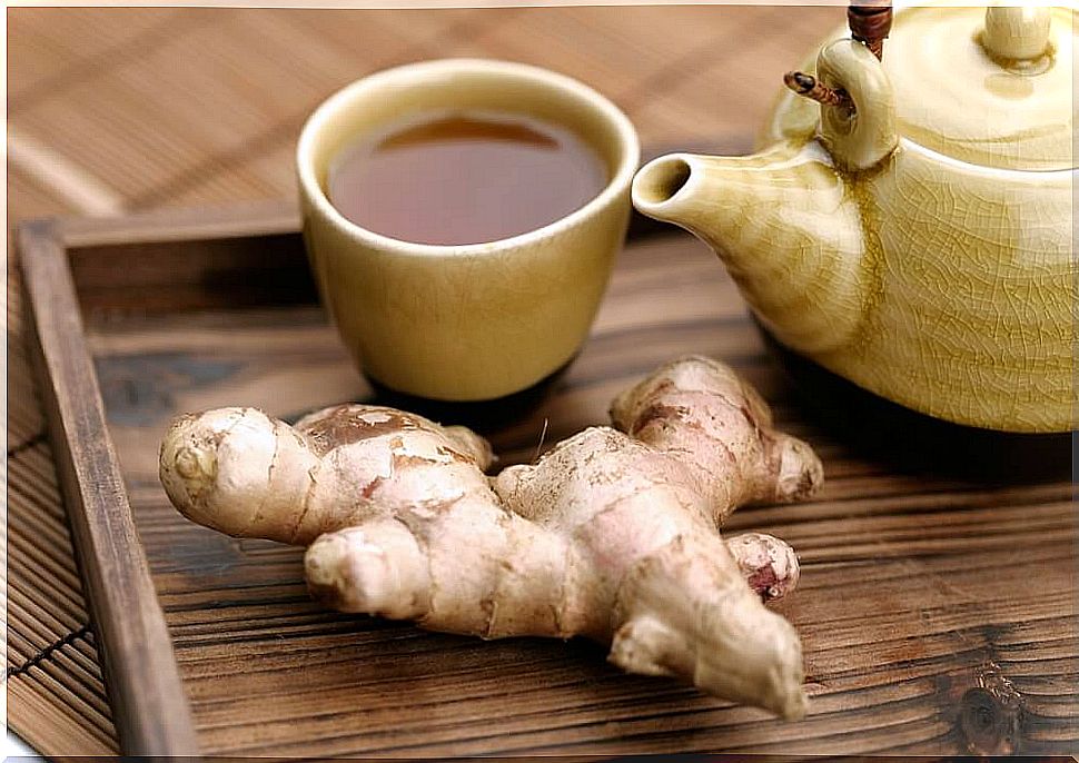 Root and ginger tea