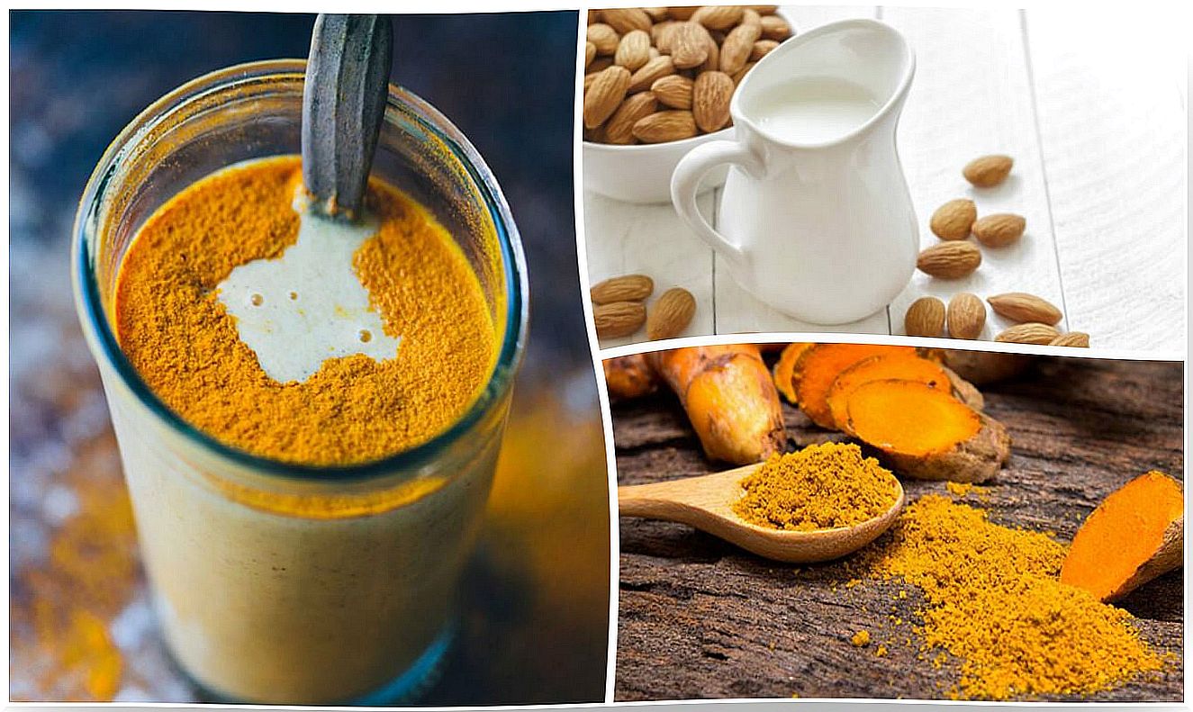 How to make an anti-inflammatory drink from turmeric and almond milk